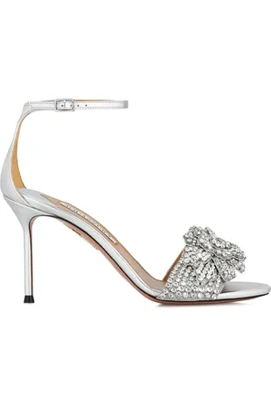 Aquazzura 85mm Peony Crystal sandals