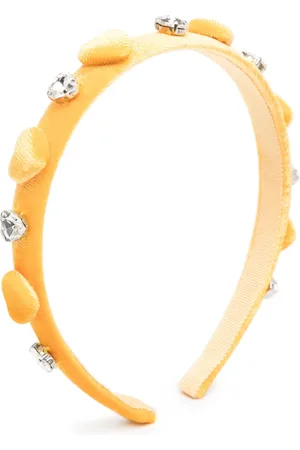 MONNALISA Crystal-embellished heart-motif headband