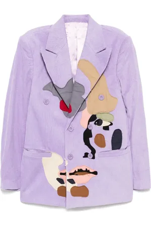 KIDSUPER STUDIOS Patchwork face corduroy blazer