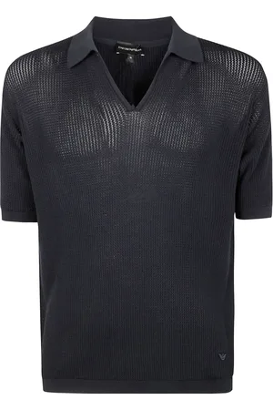 Emporio Armani Open-knit polo shirt