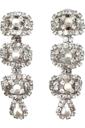 JENNIFER GIBSON JEWELLERY Crystal clip-on earrings