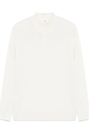 LARDINI Fine-knit polo shirt