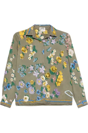 Hermès 1970s floral-print shirt