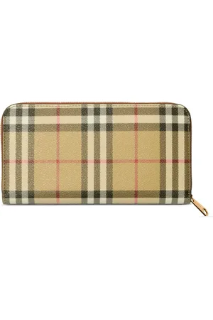 Burberry Checkered zip-up wallet