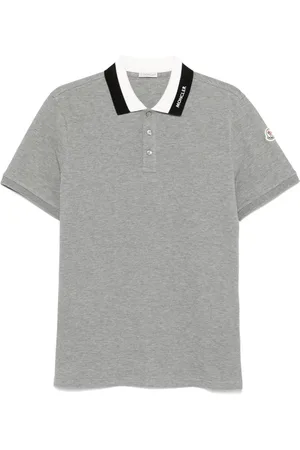 Moncler Logo-embroidered piquet polo shirt