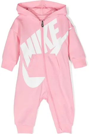 Nike Logo-print zip-up hooded onesie