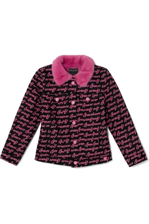 Guess Logo faux fur jacket