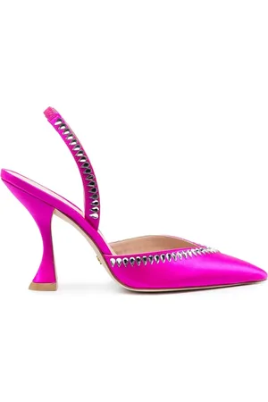 Stuart Weitzman Crystal-embellished slingback 110mm pumps