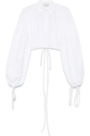 BLUMARINE Poplin cropped shirt
