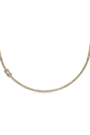 John Hardy 14K yellow Love Knot diamond necklace