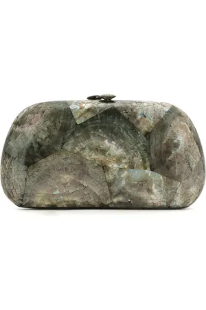 SERPUI Cracked panel clutch purse