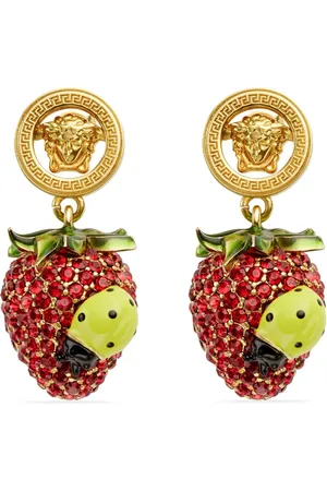 VERSACE Strawberry Garden crystal earrings