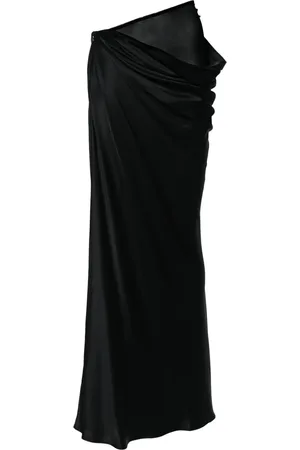 CHRISTOPHER ESBER Asymmetric silk long skirt