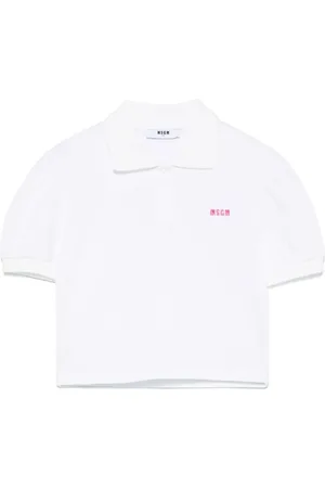 Msgm Logo-embroidered polo shirt