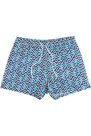 Kiton Geometric-pattern swim shorts