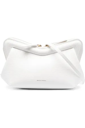 Mansur Gavriel Frame logo-print leather shoulder-bag