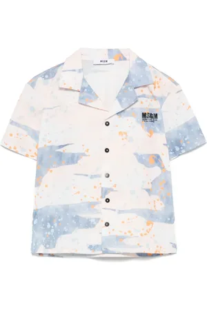 Msgm Paint splatter-detail shirt