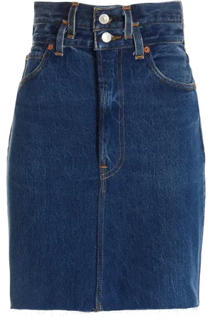 RE/DONE High-waisted denim skirt