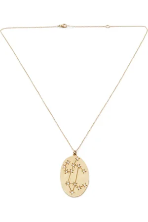 Brooke Gregson 18kt yellow Leo diamond pendant necklace