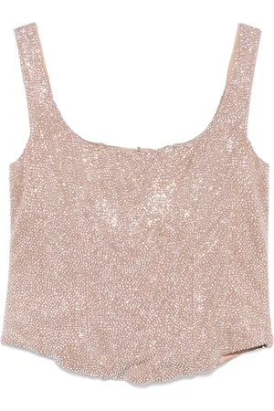 GIUSEPPE DI MORABITO Crystal-embellished top