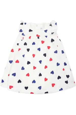 Petit Bateau Heart-print cotton dress