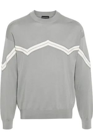 Emporio Armani Stripe-detail wool jumper