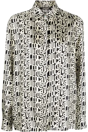Roberto Cavalli Logo-print silk shirt