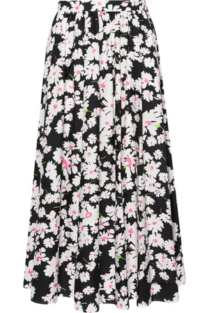 Msgm Floral-print midi skirt