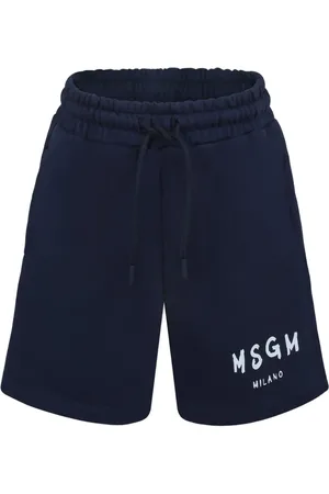 Msgm Logo-print cotton shorts