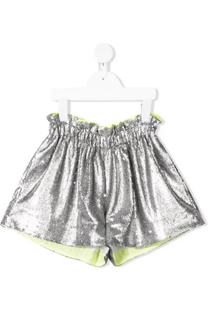 Simonetta Sequinned contrast-trimmed shorts