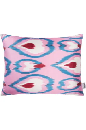 Les-Ottomans Graphic-print silk cushion