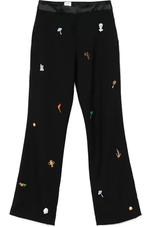 Casablanca Motif-embroidered tailored trousers