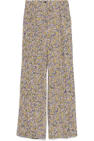 Nº21 Floral-print straight-leg trousers