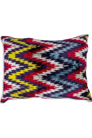 Les-Ottomans Jacquard velvet cushion
