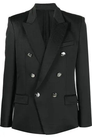 Balmain Logo button double breasted blazer