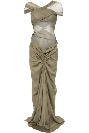 CHRISTOPHER ESBER Crossed tulle ruched dress