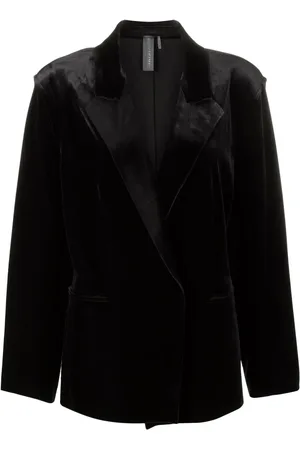 Norma Kamali Single-breasted velvet blazer