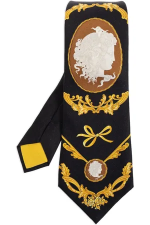 VERSACE Cameo silk tie