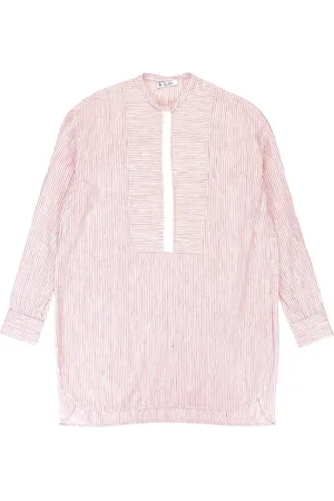 Loro Piana Mock-neck striped shirt