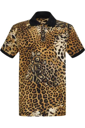 Roberto Cavalli Leopard-print polo shirt