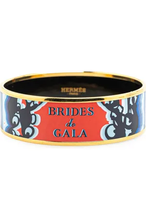 Hermès 20th Century Wide Brides de Gala Shadow Enamel Bangle 65 costume bracelet