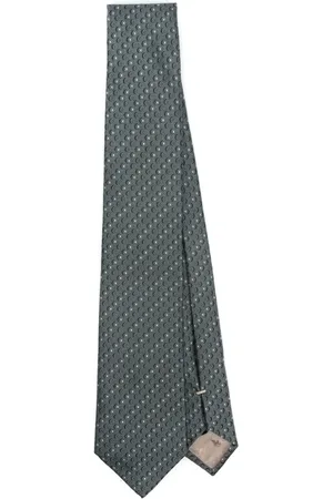 Emporio Armani Patterned-jacquard silk tie