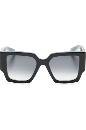 Roberto Cavalli Graphic-print square-frame sunglasses