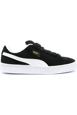 PUMA Stamped-logo suede platform sneakers