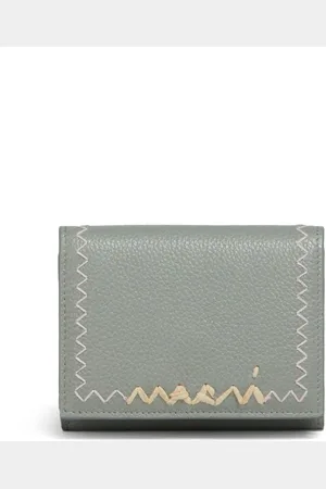 Marni Logo-embroidered leather wallet