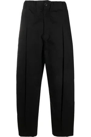 SAGE NATION Box-pleat wide-leg trousers