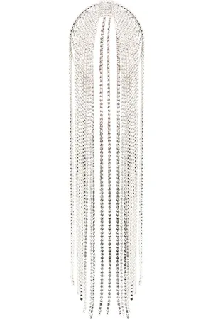 AREA Fringed crystal-embellished headpiece