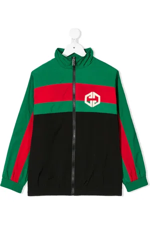 Gucci Web funnel neck jacket