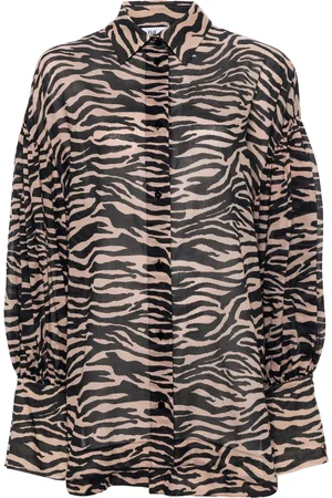 The Attico Zebra-print cotton shirt