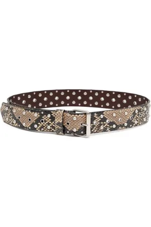 J.W.Anderson Snakeskin-print embellished belt